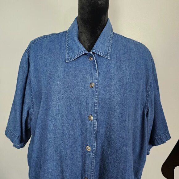 Sarin New York Vintage Boho Embroidered Top And Sleeveless Maxi Jean Dress Set - Picture 3 of 11